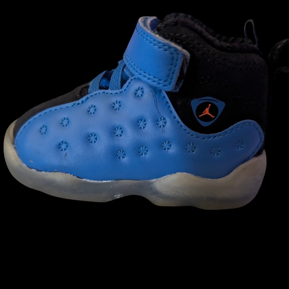 Jordan Kids Black and Blue Sneakers